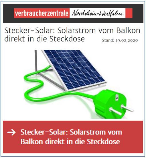 Stecker-Solargeräte für eigenen Sonnenstrom 